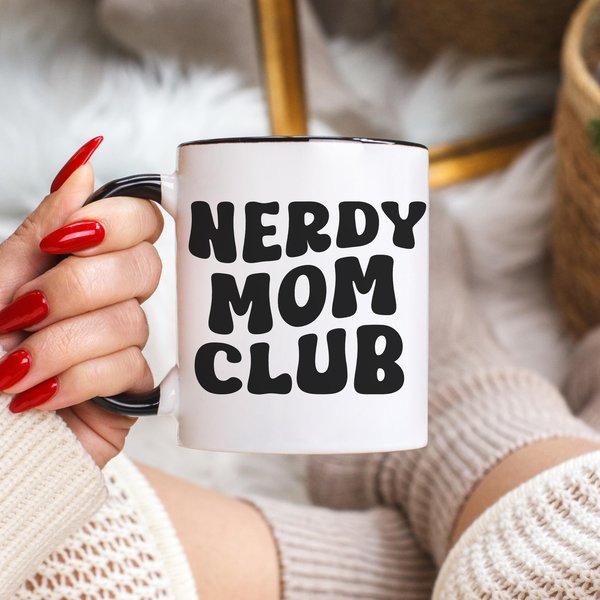 Nerdy Mom Club Mug, Gift for Mother's Day, Nerdy Mom, Funny Gift, RPG Player Gift, Game Master Gift