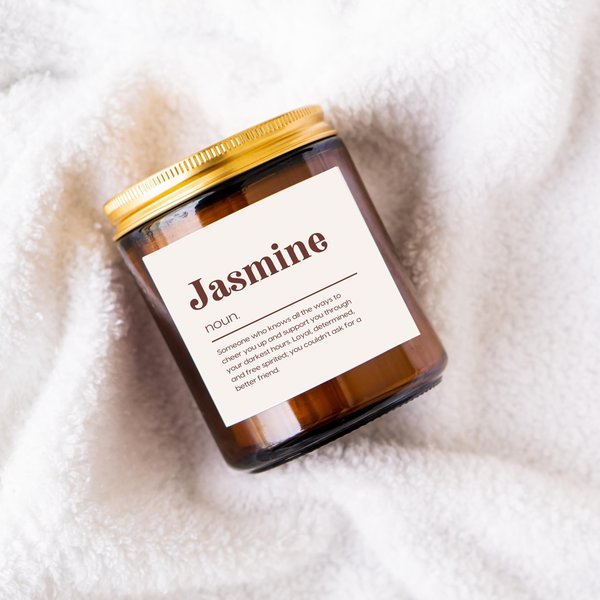 name definition candle label, customizable candle label, birthday gift, girlfriend gift, bachelorette party gift, personalized candle label