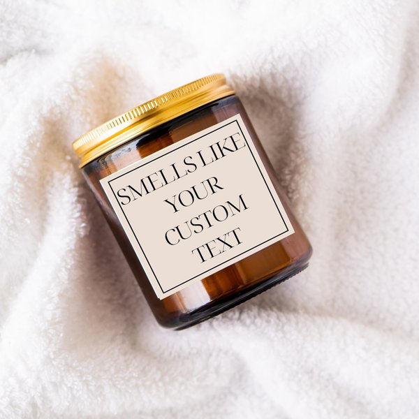 custom text candle label, personalized candle label, candle label