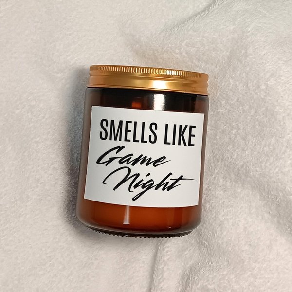 smells like game night, table top gaming candle label, game night candle label, ttrpg gift