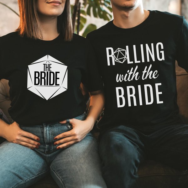 Nerdy Bride and Bridesmaids shirts, Bachelorette Shirts, TTRPG Player Gift, Bride Shirt, Wedding Shirt, Gift for Nerdy Bride